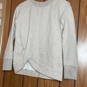 tan workout hoodie size large